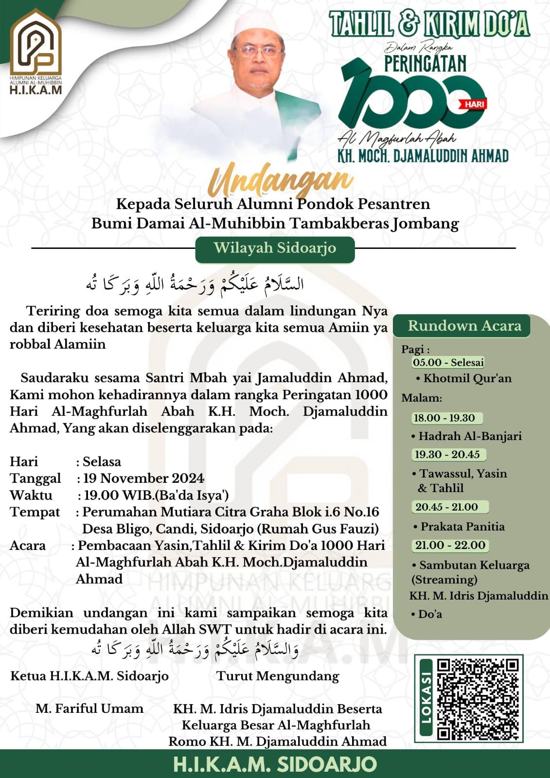 Peringatan 1000 Hari KH. Moch. Djamaluddin Ahmad